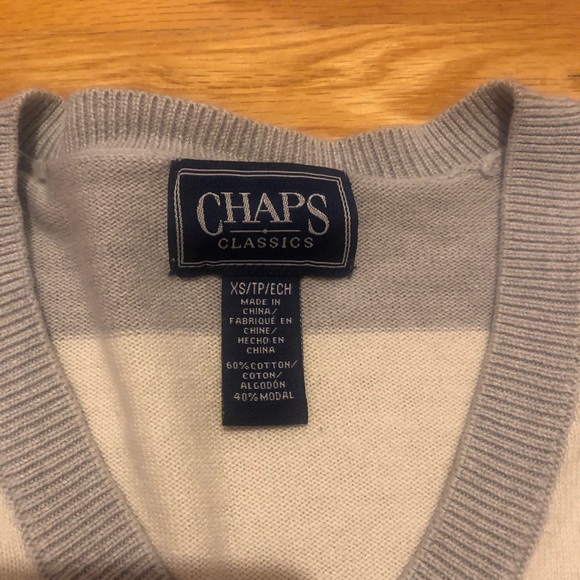 Chaps - ladies striped long sleeve sweater XS - Picture 2 of 3